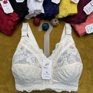 سوتین بدون فنر دانتل دالبری اعلا کد ۳۲۵ مارک معتبر لعیا(جین ۱۲تایی)