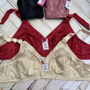 سوتین بدون فنر بیگ سایز دانتل گلبرگ کد ۴۲۸ مارک معتبر لعیا ( جین ۱۲ تایی )