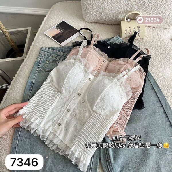 نیم تنه کراپ فانتزی وارداتی کد ۷۳۴۶ مارک تی دی اف(جین ۱۲تایی) - تصویر 4