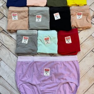 شورت فاق بلند کش شطرنجی ساده پنبه ضد حساسیت اعلا مارک لکو (جین ۱۲تایی)