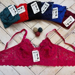 سوتین نخی فنردار گیپوری کش پهن کد ۷۳۵ مارک معتبر فلاحی (جین ۱۲ تایی)