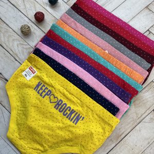 شورت فاق بلند پشت چاپ ادامه بده نخ پنبه اعلا مارک لعیا(جین ۱۲تایی)