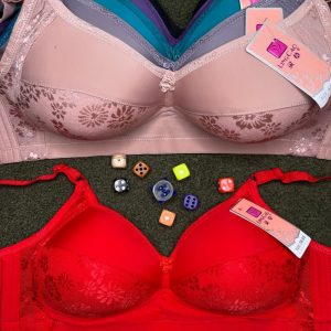 سوتین اسفنجی بدون فنر اعلا خارجی کد سی وان c1(جین ۱۲تایی)