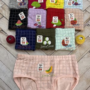 شورت فاق بلند تیپ لاکرا استیکری مارک لادن (جین ۱۲تایی)