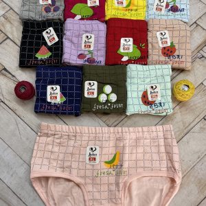 شورت فاق بلند تیپ لاکرا استیکری مارک لادن (جین ۱۲تایی)