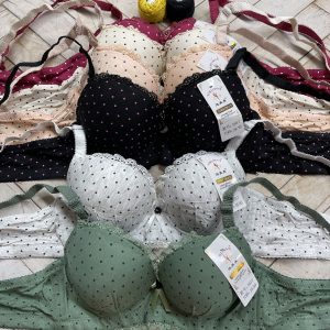 سوتین اسفنجی خالدار کد ۲۰۱۷ مارک قمبر (جین ۱۲تایی)