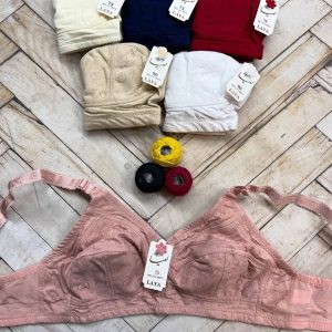 سوتین بدون فنر دانتل گل سرخی کد ۶۲۸ مارک معتبر لعیا(جین ۱۲تایی)