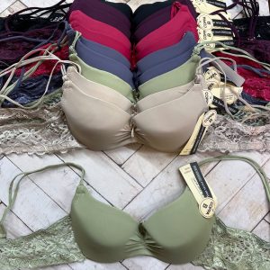 سوتین وارداتی اسفنجی دستک گیپور کد ۹۰۰۵ مارک تی دی اف (جین ۱۲تایی)