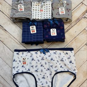 شورت نخ پنبه تم سرمه ای سفید مارک لادن (جین ۱۲تایی)